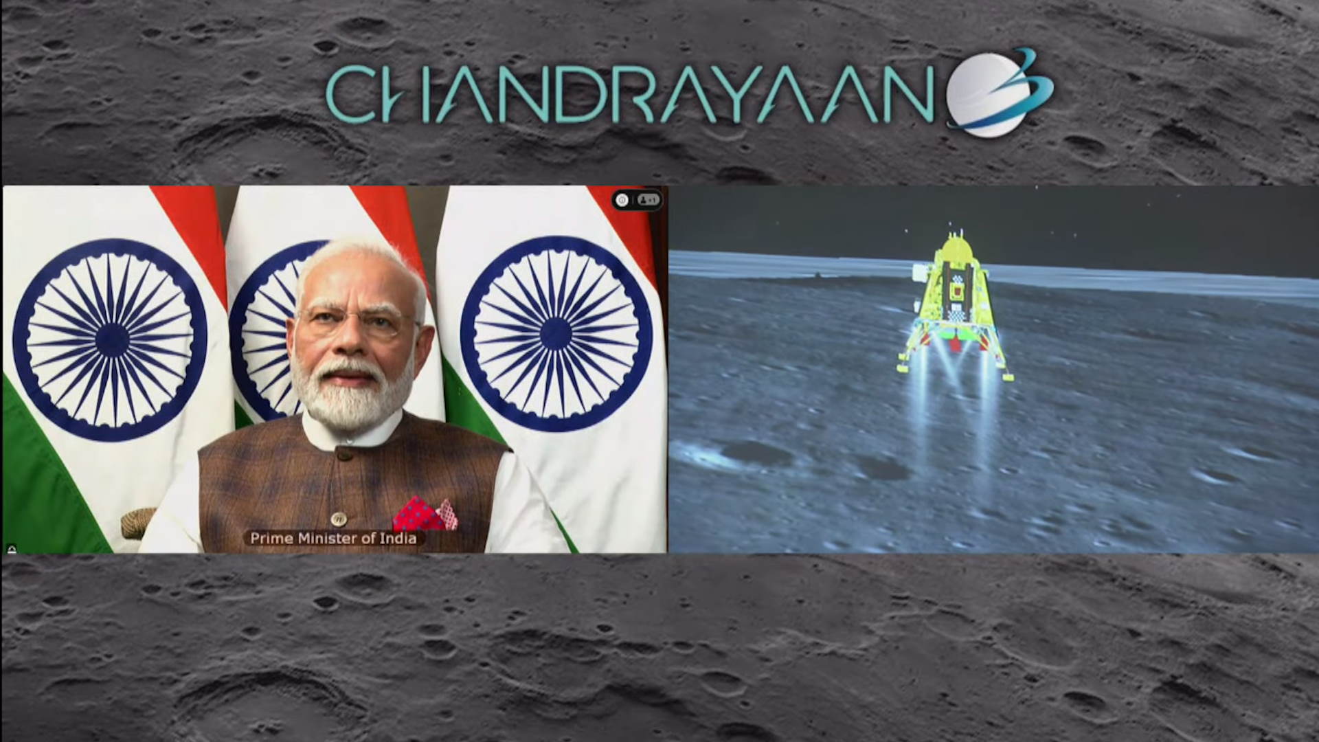 India Successfully Lands on the South Pole of the Moon, a Historic First