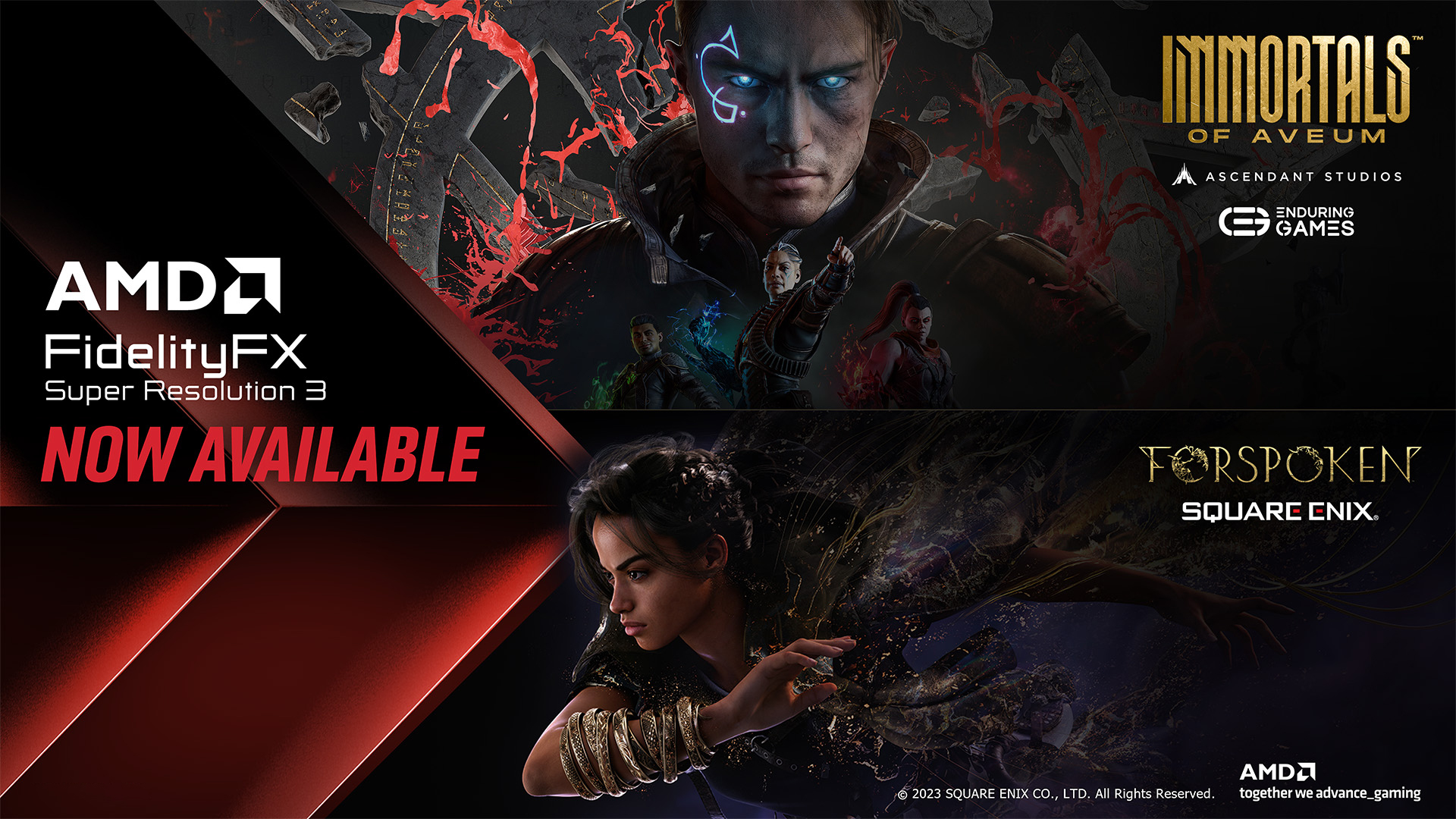AMD released FidelityFX Super Resolution 3 in Forspoken and Immortals of Aveum games