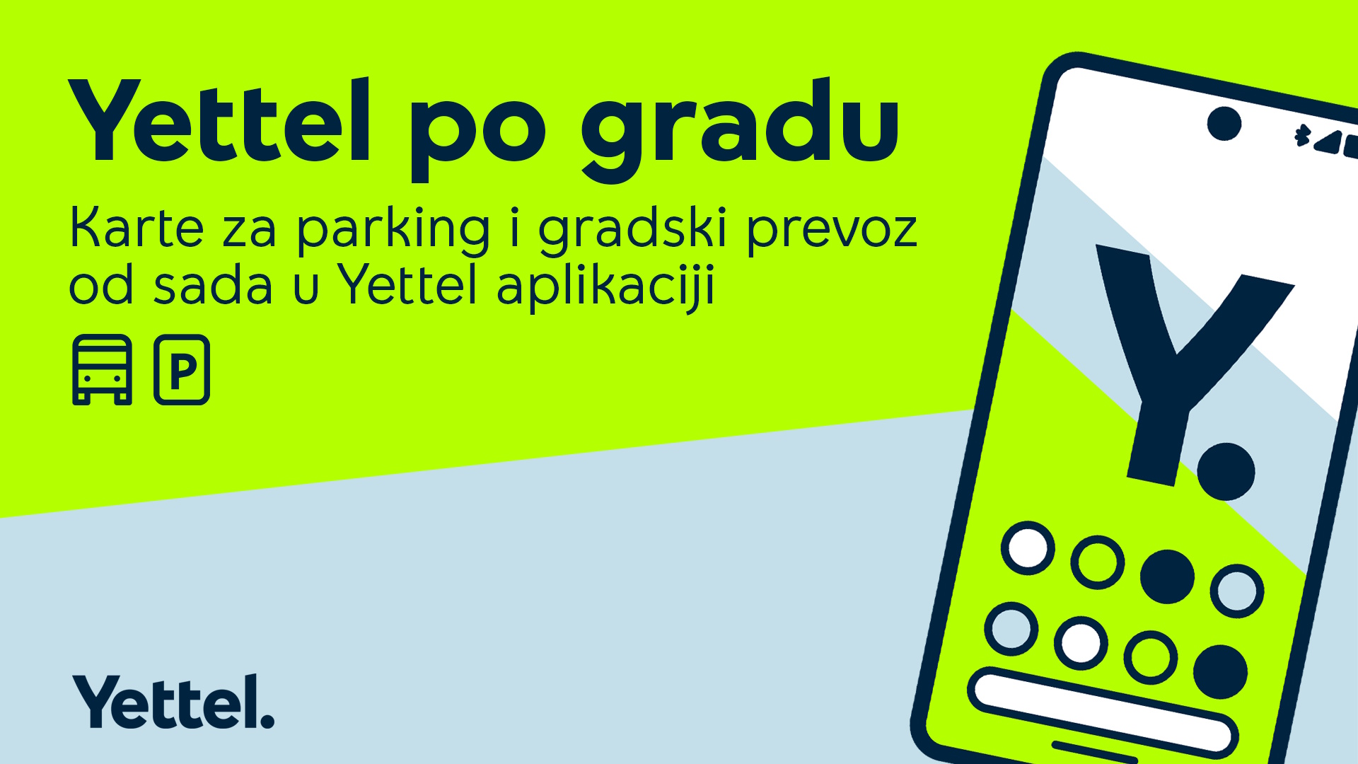 Payment for parking and public transport in the Yettel application